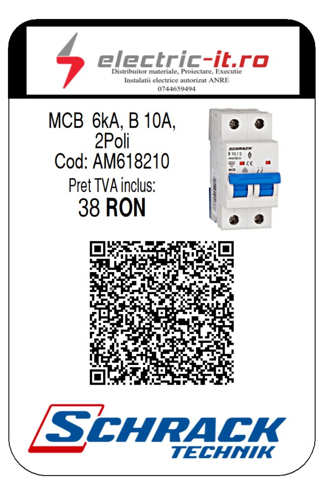 AM618210 - MCB 6kA, B 10A, 2Poli