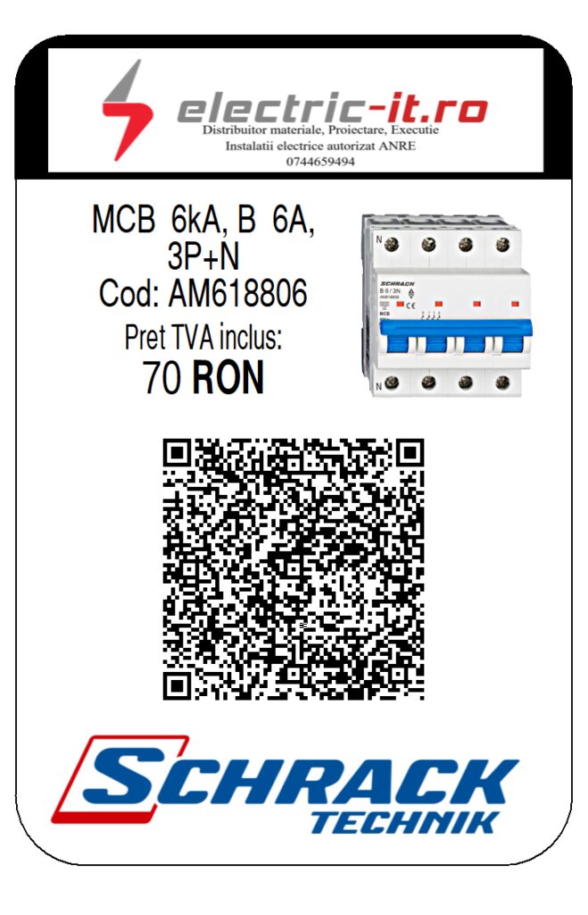 AM618806 - MCB 6kA, B 6A,3P+N