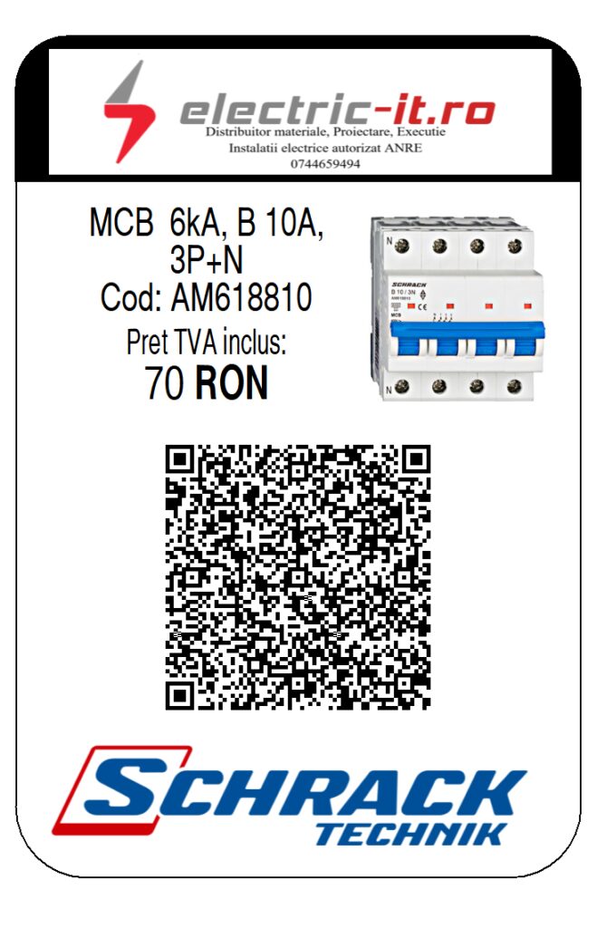 AM618810 - MCB 6kA, B 10A,3P+N