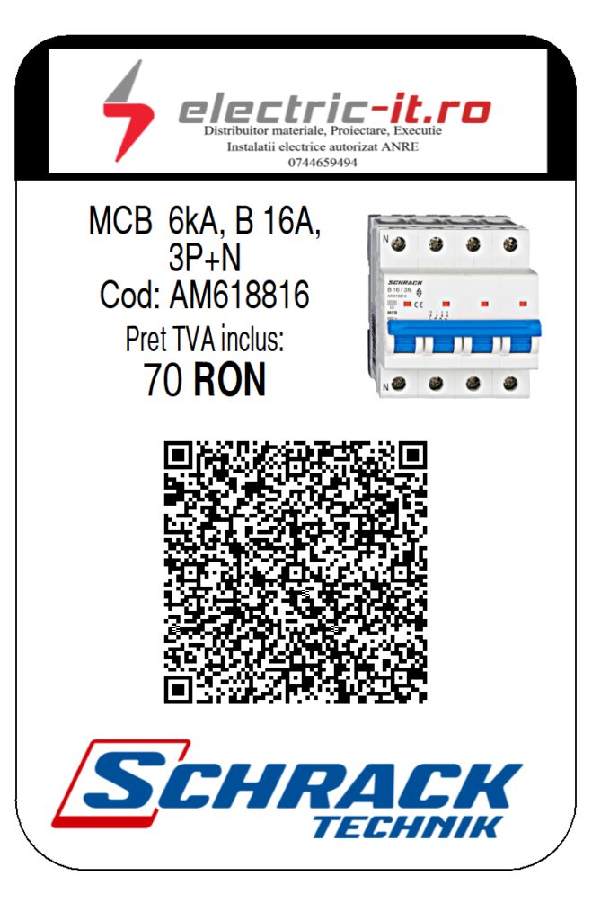 AM618816 - MCB 6kA, B 16A,3P+N