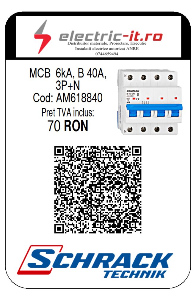 AM618840 - MCB 6kA, B 40A,3P+N